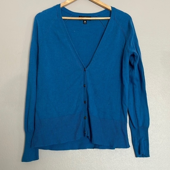 Mossimo M button down cardigan in teal - Picture 2 of 8